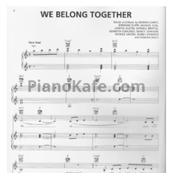 Ноты Mariah Carey - We belong together - предпросмотр