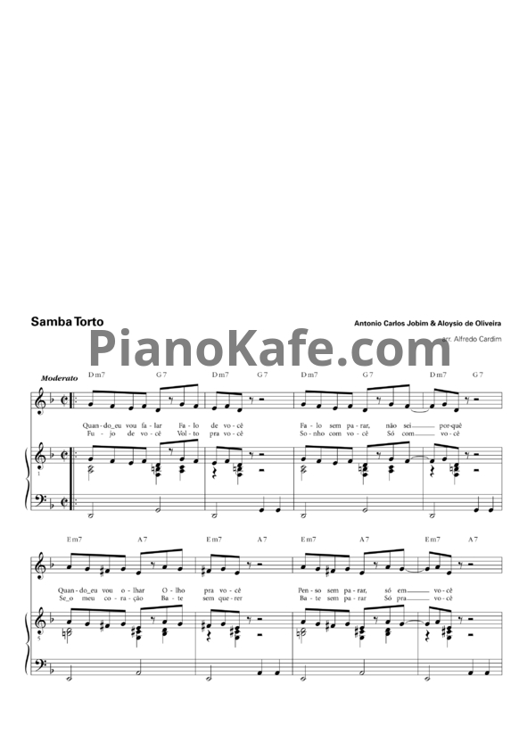 Ноты Antonio Carlos Jobim & Aloysio de Oliveira - Samba torto - PianoKafe.com