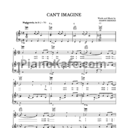 Ноты Shawn Mendes - Can't imagine - предпросмотр