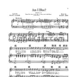 Ноты Harry Akst - Am I blue? On with the show