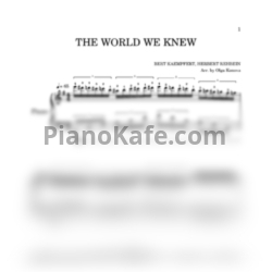 Ноты Frank Sinatra - The world we knew (over and over) для фортепиано соло  - предпросмотр