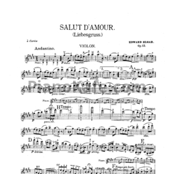 Ноты Эдуард Элгар - Salut d'Amour (Liebesgruss) (Op. 12) - предпросмотр