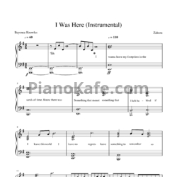 Ноты Beyonce - I was here (Версия 2) - предпросмотр