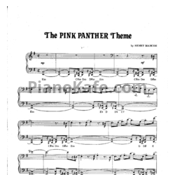 Ноты Henry Mancini - The pink panther theme - предпросмотр