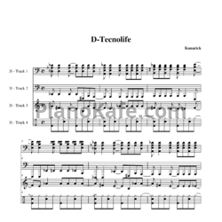 Ноты UVERworld - D-Tecnolife - предпросмотр