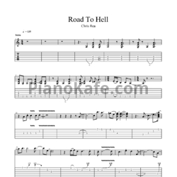Ноты Chris Rea - Road to hell - предпросмотр
