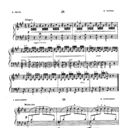 Ноты К. Черни - Этюд (Г. Гермер, ч. 1, №47) - предпросмотр