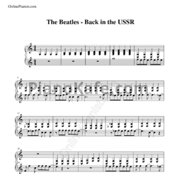 Ноты The Beatles - Back in the USSR - предпросмотр