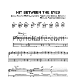 Ноты Scorpions - Hit between the eyes - предпросмотр