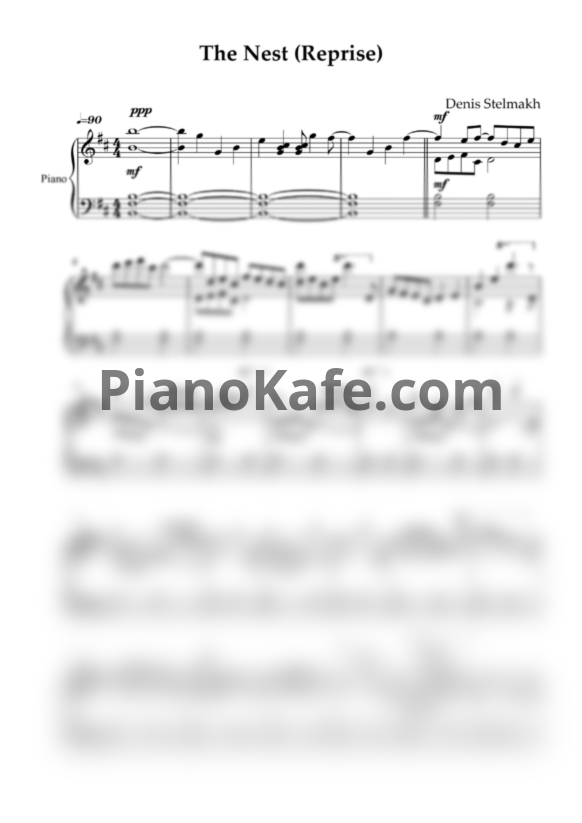 Ноты Denis Stelmakh - The nest (Reprise) - PianoKafe.com
