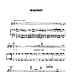 Ноты John Lennon - Remember - предпросмотр
