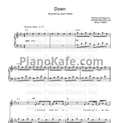 Ноты Jason Walker - Down