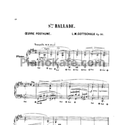 Ноты Луи Моро Готшалк - Баллада №8 (Op. 90) - предпросмотр