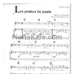 Ноты Riccardo Cocciante - Les portes de Paris - предпросмотр