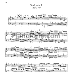 Ноты И. Бах - Симфония №3 (BWV 789) - предпросмотр