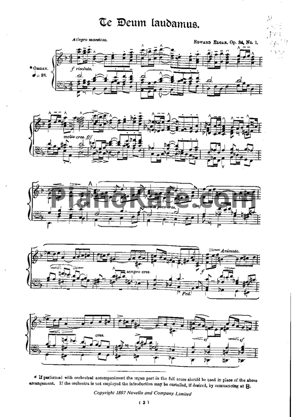 Ноты Эдуард Элгар - Te deum and benedictus (Op. 34) - PianoKafe.com
