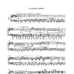 Ноты Модест Мусоргский - Старый замок - предпросмотр