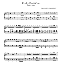 Ноты Demi Lovato ft. Cher Lloyd - Really don't care - предпросмотр