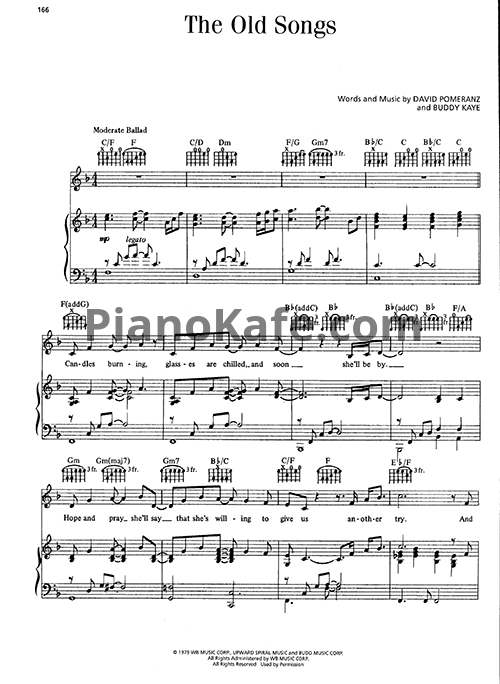 Ноты Barry Manilow - The old songs - PianoKafe.com