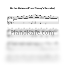 Ноты Michael Bolton - Go the distance (From Disney's Hercules) - предпросмотр