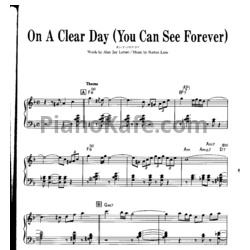 Ноты Wynton Kelly - On a clear day (You can see forever) - предпросмотр
