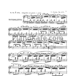 Ноты Карл Черни - Блестящий и легкий дивертисмент (Op. 209) - предпросмотр