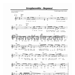 Ноты Beyonce - Irreplaceable - предпросмотр