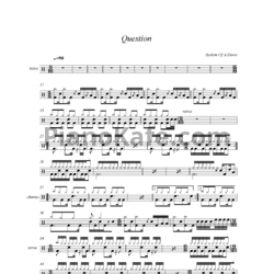 Ноты System of a Down - Question - предпросмотр