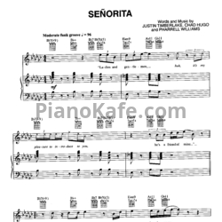 Ноты Justin Timberlake - Senorita - предпросмотр