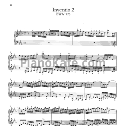 Ноты И. Бах - Инвенция №2 (BWV 773) - предпросмотр