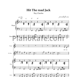 Ноты Ray Charles - Hit the road Jack (Партитура и партии) - предпросмотр