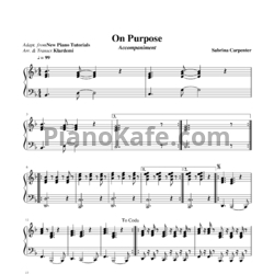 Ноты Sabrina Carpenter - On purpose (Аккомпанемент) - предпросмотр