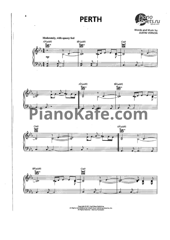 Ноты Bon Iver - Bon Iver (Книга нот) - PianoKafe.com