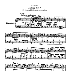 Ноты И. Бах - Кантата №9 "Es ist Heil uns kommen her" (BWV 9) - предпросмотр