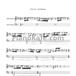 Ноты Ed Sheeran - I see fire - предпросмотр