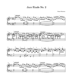 Ноты Oscar Peterson - Jazz Etude №2 - предпросмотр
