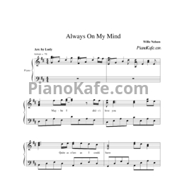 Ноты Elvis Presley - Always on my mind - предпросмотр