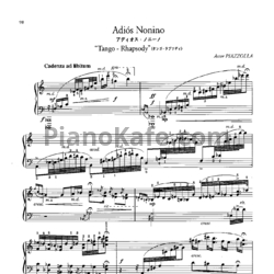 Ноты Astor Piazzolla - Addios nonino (Танго) - предпросмотр