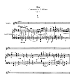 Ноты Э. Элгар - Концерт для скрипки (Op. 61) - предпросмотр