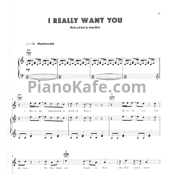Ноты James Blunt - I Really Want You - предпросмотр