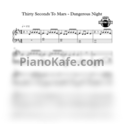 Ноты Thirty Seconds To Mars - Dangerous night - предпросмотр