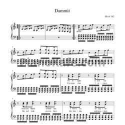 Ноты Blink-182 - Dammit (Версия 2) - предпросмотр