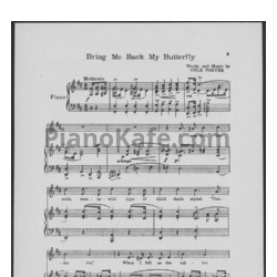 Ноты Cole Porter - Bring me back my butterfly - предпросмотр