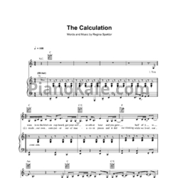 Ноты Regina Spektor - The calculation - предпросмотр