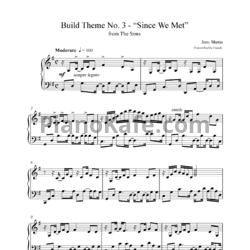Ноты Jerry Martin - Since we met (Build theme No. 3) - предпросмотр