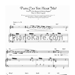Ноты Barbra Streisand - Papa, can you hear me - предпросмотр