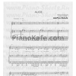 Ноты Avril Lavigne - Alice - предпросмотр