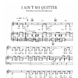 Ноты Shania Twain - I ain't no quitter - предпросмотр