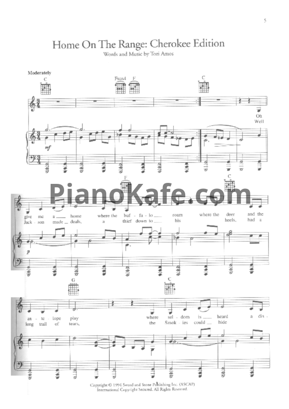 Ноты Tori Amos - The bee sides (Книга нот) - PianoKafe.com