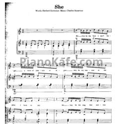 Ноты Charles Aznavour - She - предпросмотр